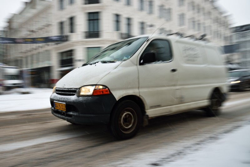 Vinteren rammer også varebiler