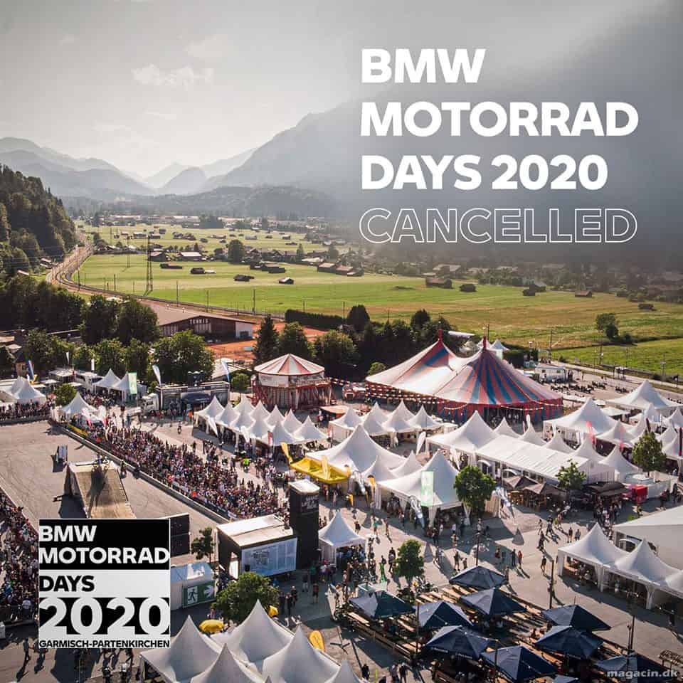 BMW Motorrad Days aflyst